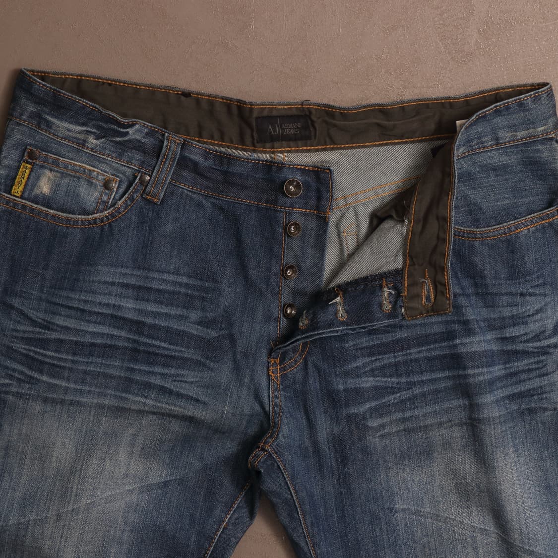 아르마니 진스 로고 워싱 데님팬츠 A1623 상품이미지2