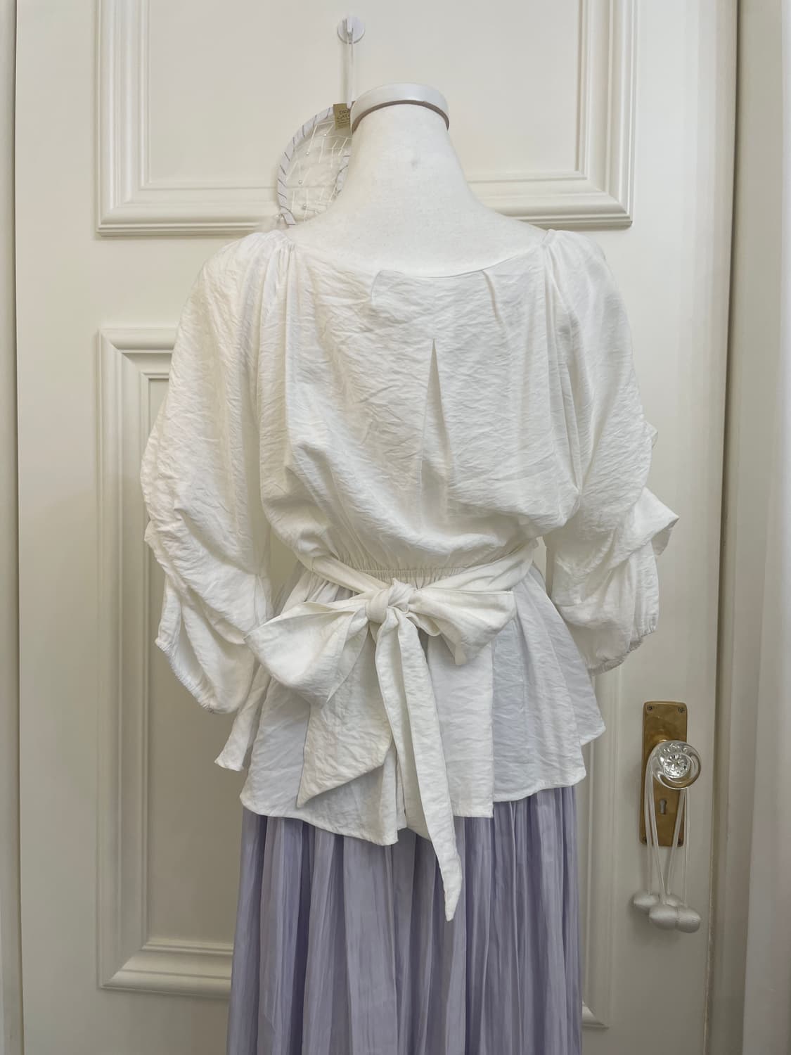 ivory pleats shirring waist banding blou 상품이미지5