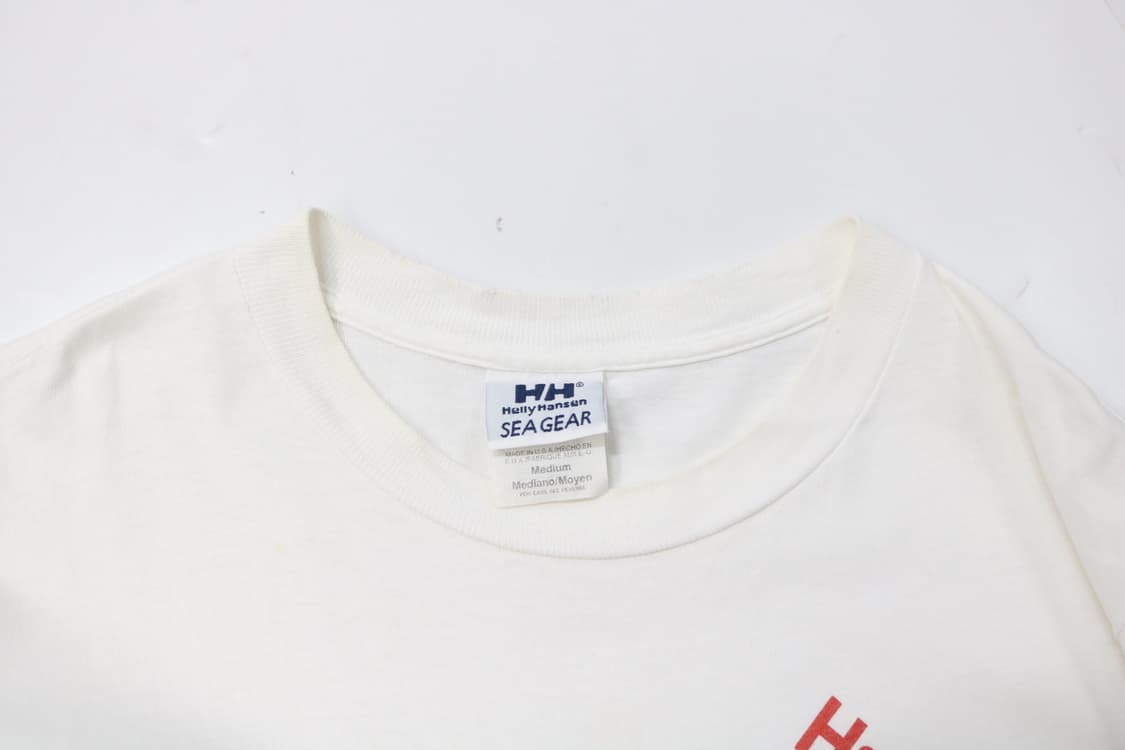 헬리한센 90s 빈티지 빅로고 헤리티지 화이트 반팔 티셔츠 상품이미지6