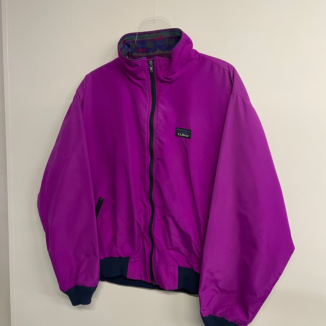 90s 엘엘빈 아즈텍 나일론 웜업 자켓 상품이미지3