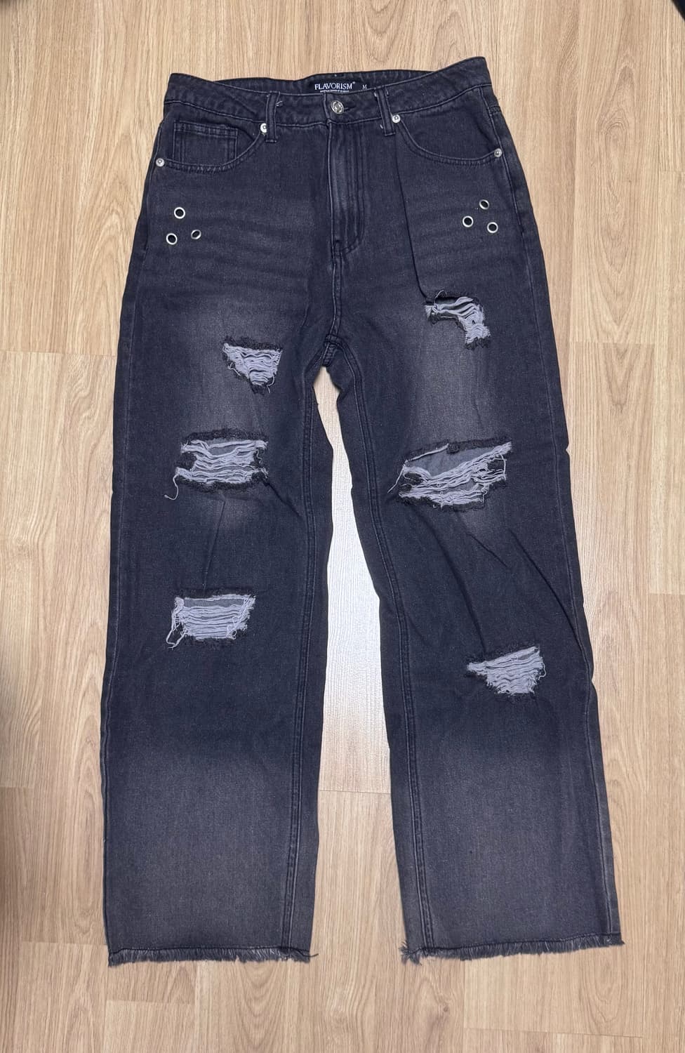 플레이버리즘 그런지 디스트로이드 워시드 데님 팬츠 (TP0041) 상품이미지2
