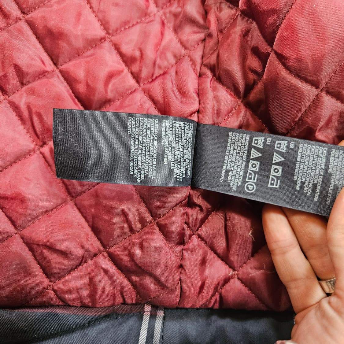 타미힐피거 네이비 타탄체크 후드 패딩 점퍼 XS size 상품이미지9