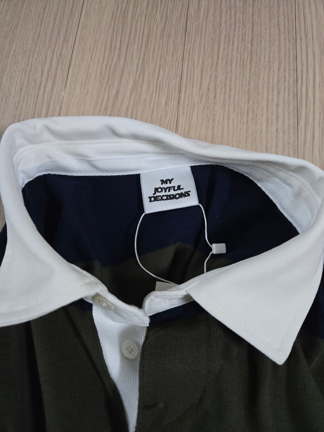 mjd 럭비 스트라이프 L 사이즈 새상품 상품이미지3