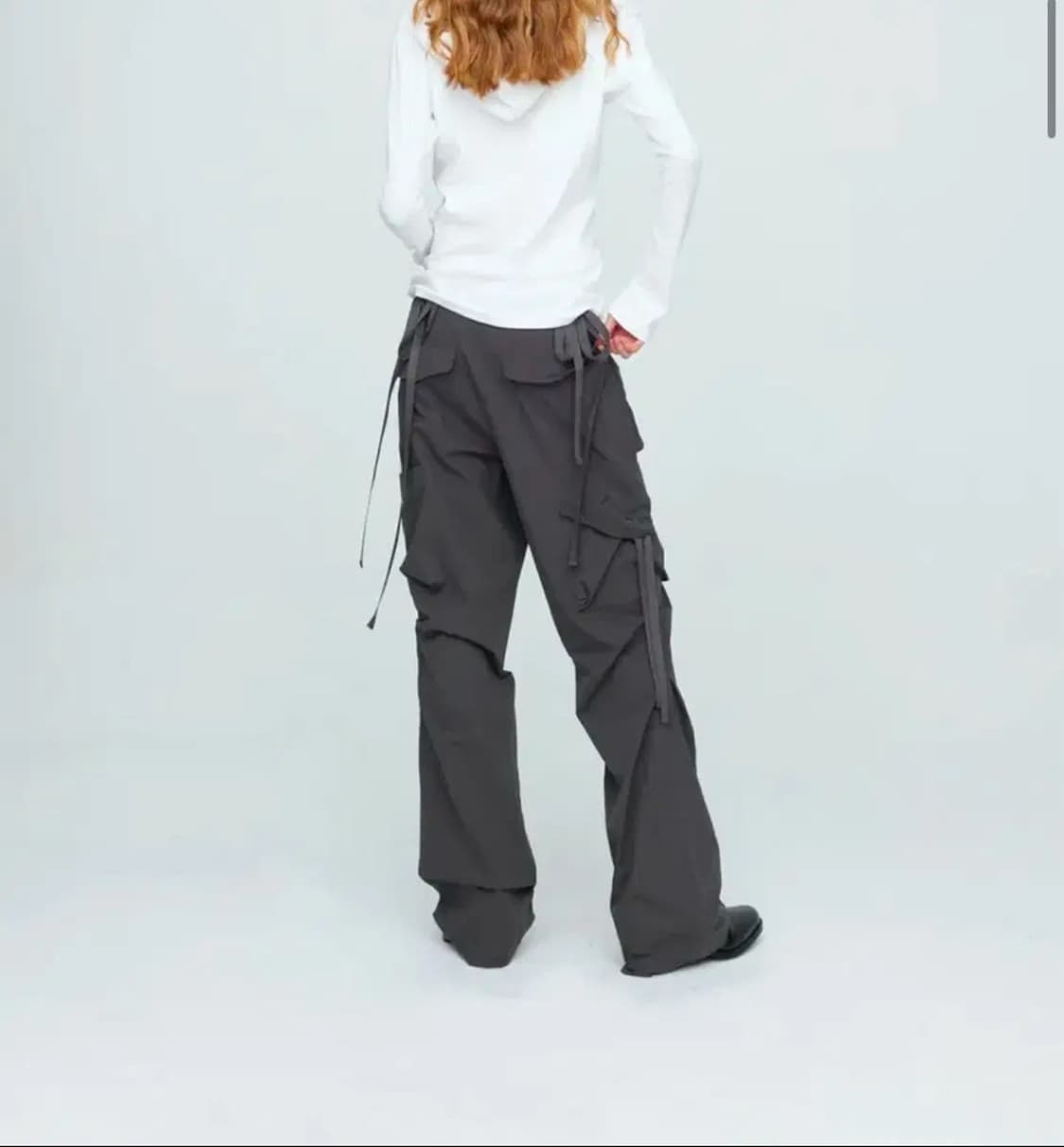 Nache Strap Cargo Pants (Unisex)Charcoal 상품이미지2