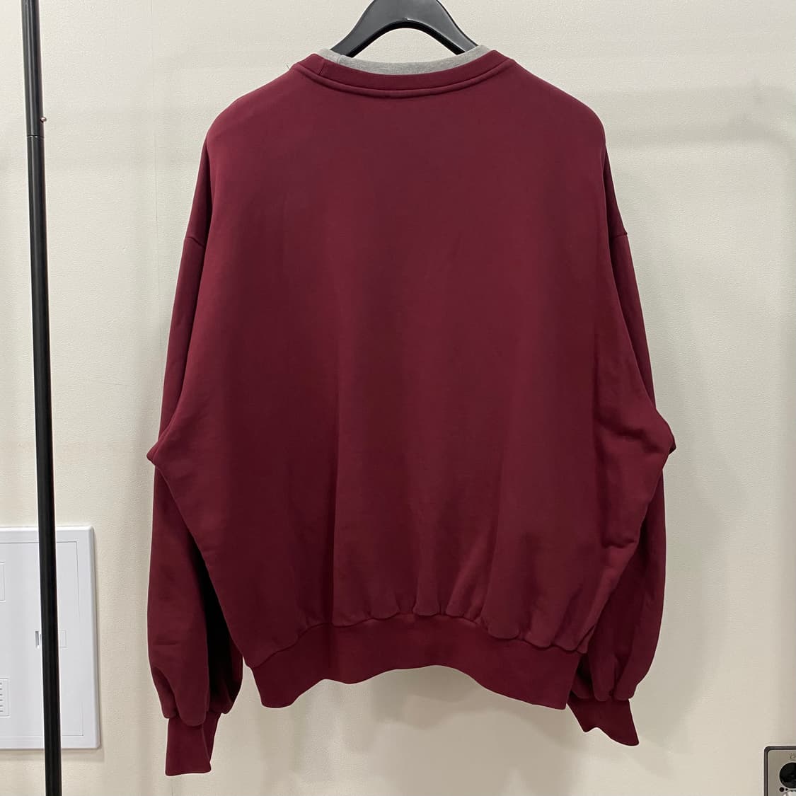 고샤 루브친스키 더블 카라 맨투맨 버건디 상품이미지2