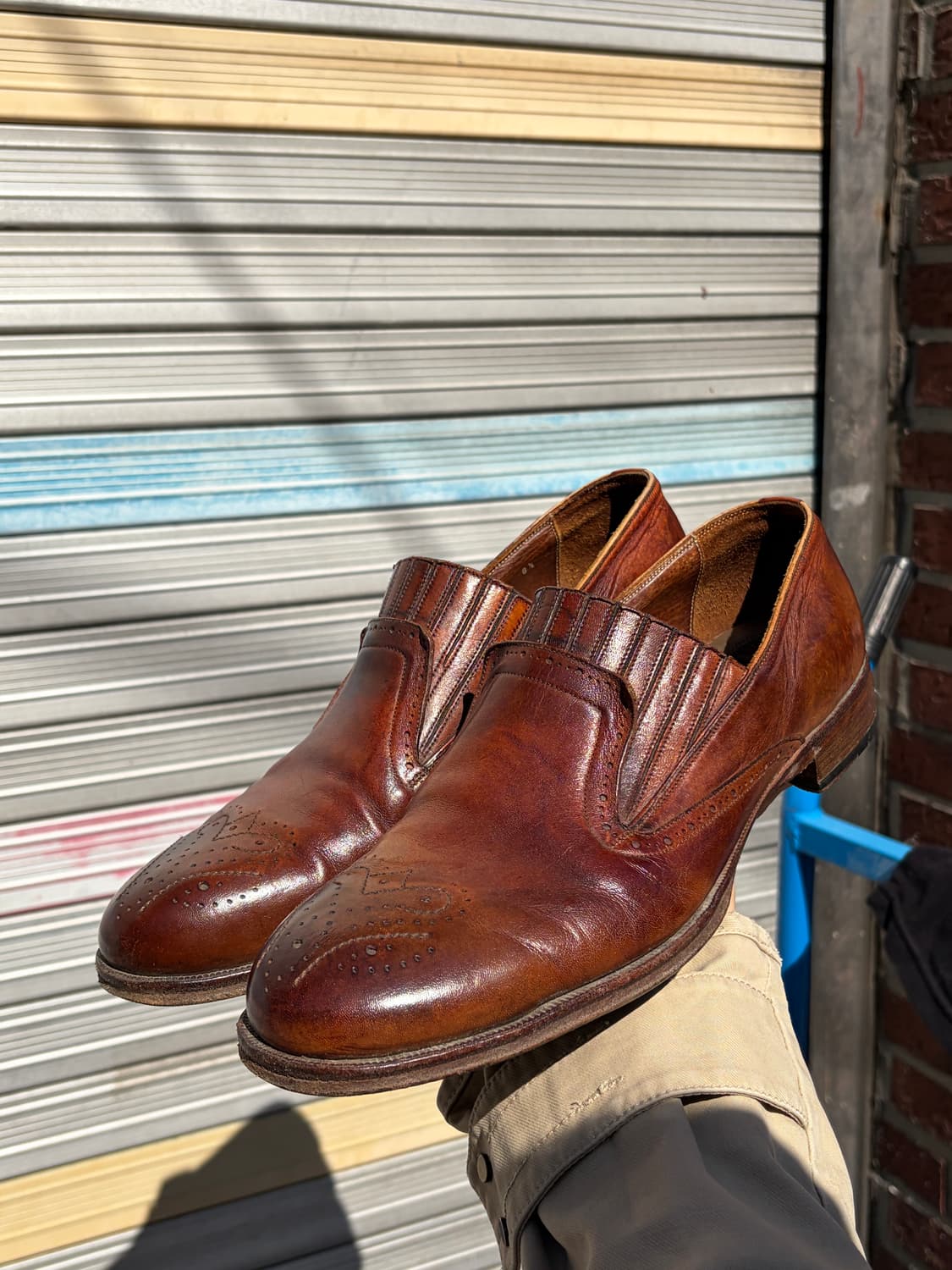 돌체앤가바나 플리츠 윙팁 구두 상품이미지1