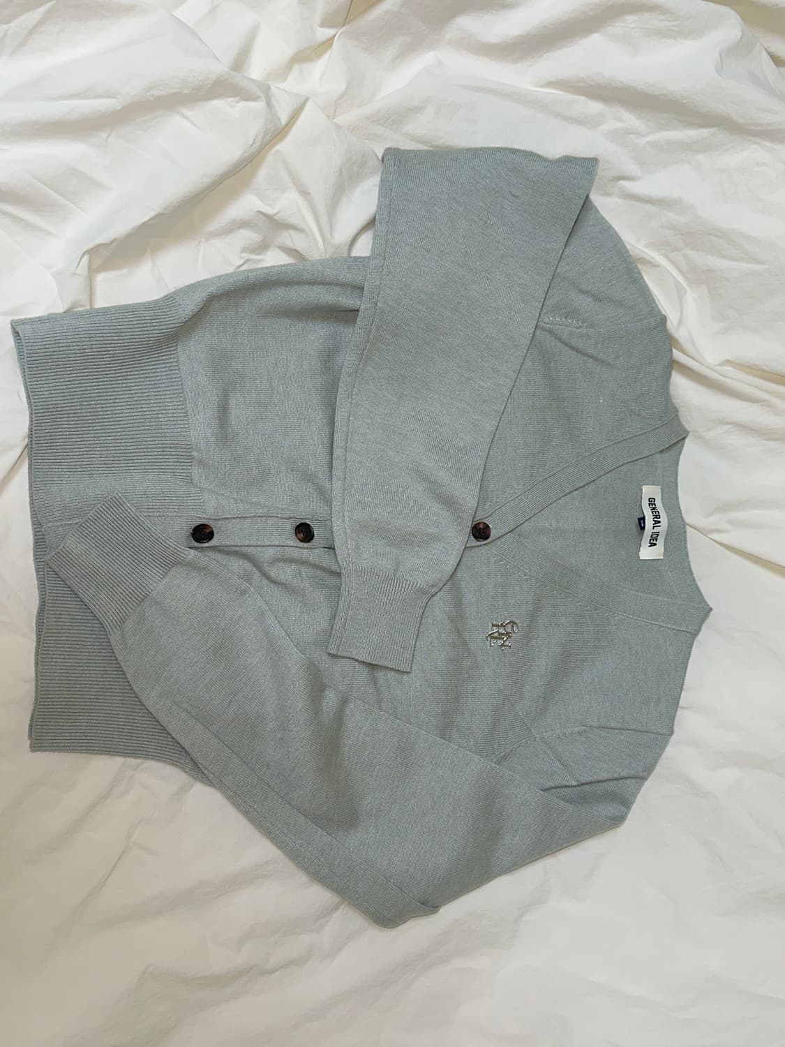 제너럴아이디어 에센셜 가디건 민트 상품이미지2