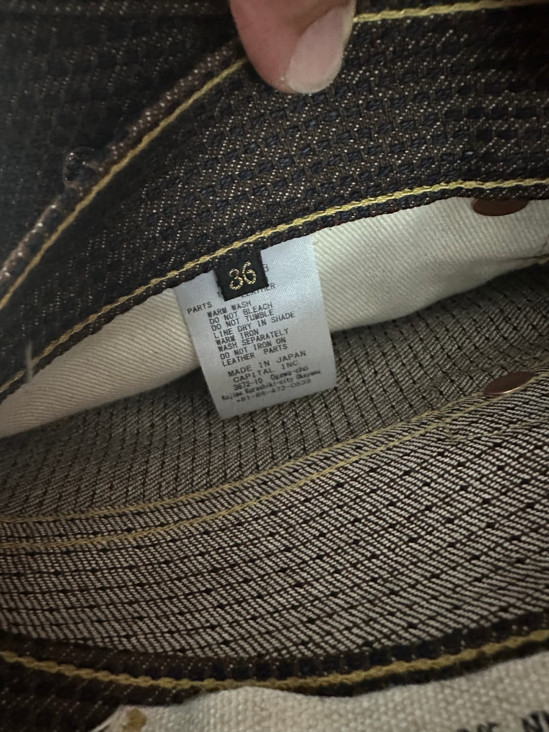 [교환]캐피탈 센츄리데님 넘버5(no.5) 36->34교환 상품이미지3