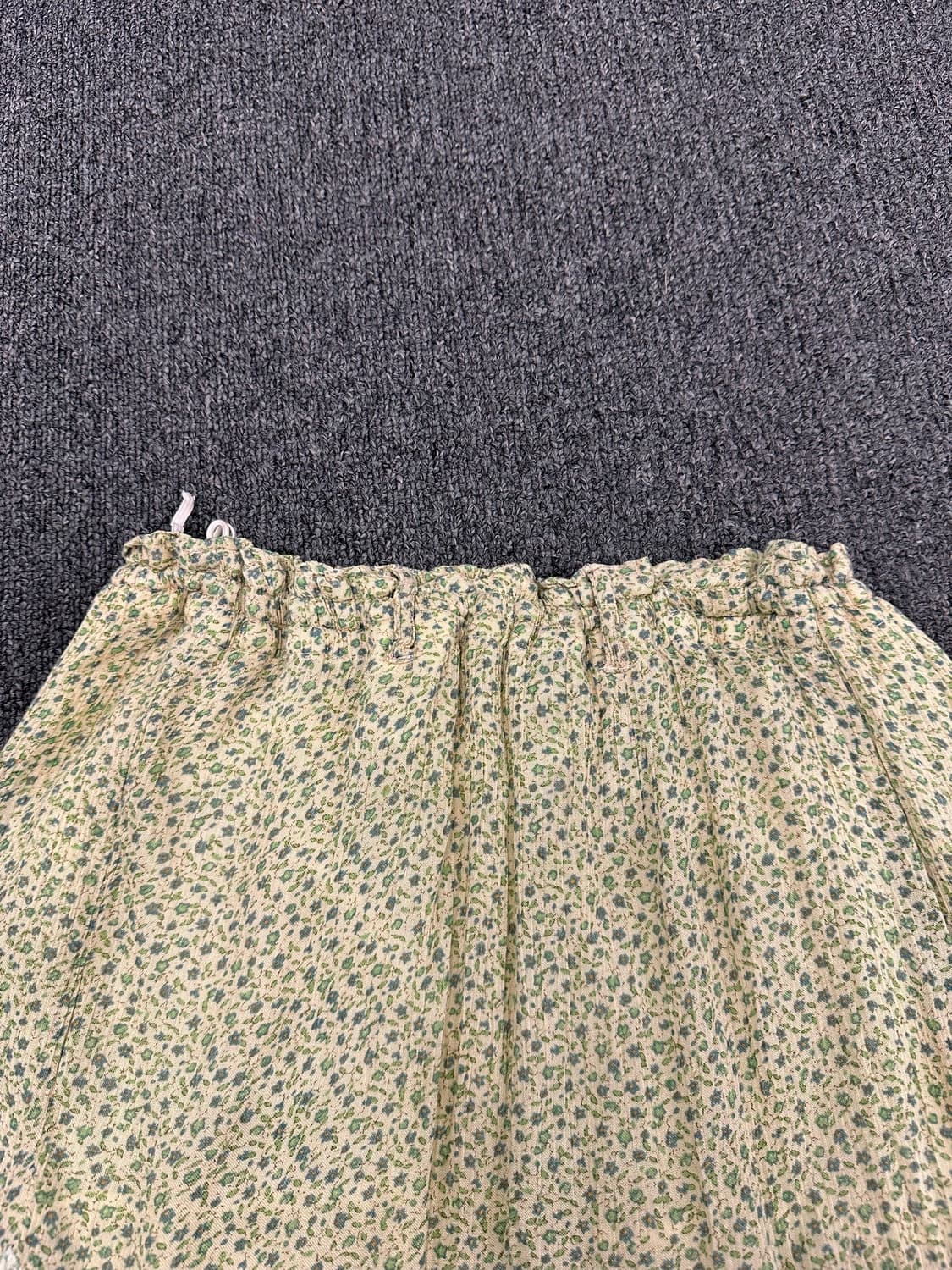 OS)Japanese vintage 모리 플라워 패턴 밴딩 롱스커트 상품이미지4