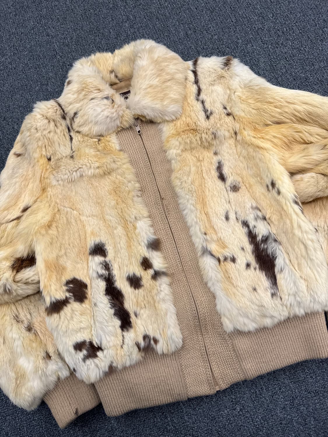 5)Dino Ricco 빈티지 니트 퍼 자켓 상품이미지2