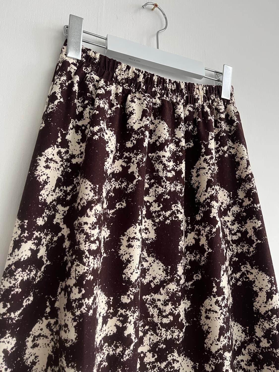 브라운 마블 패턴 롱 스커트 상품이미지2