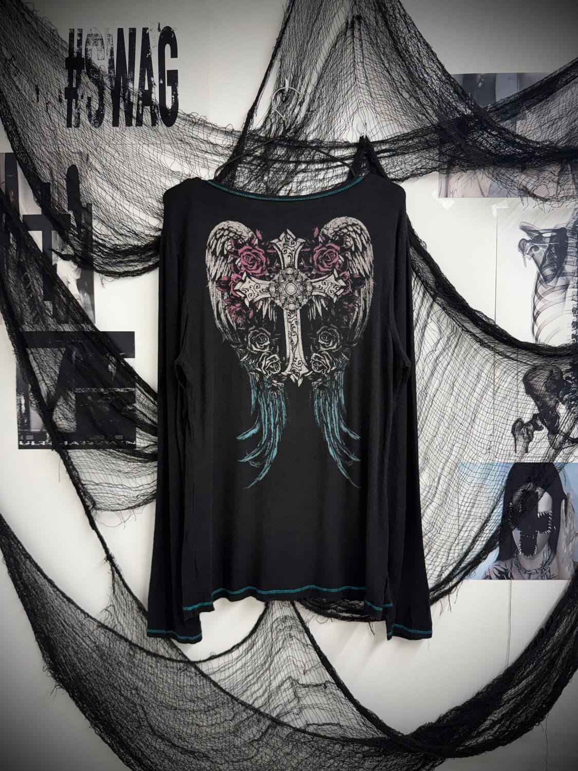 Cross wing cubic printing longsleeve 상품이미지3