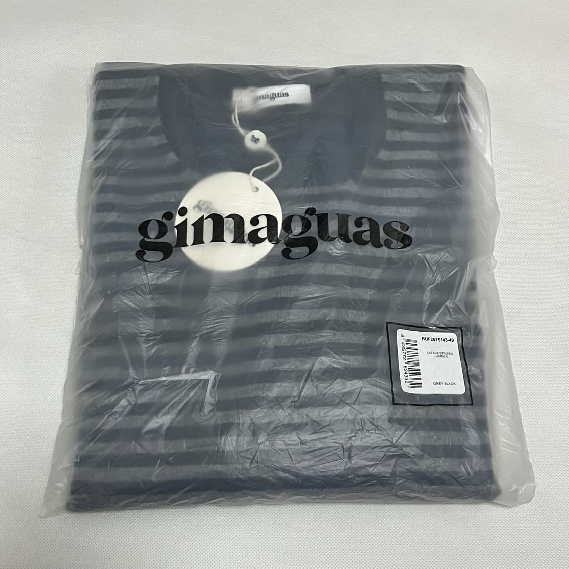 [S,M]기마구아스 Diego 스트라이프 니트/그레이 상품이미지5