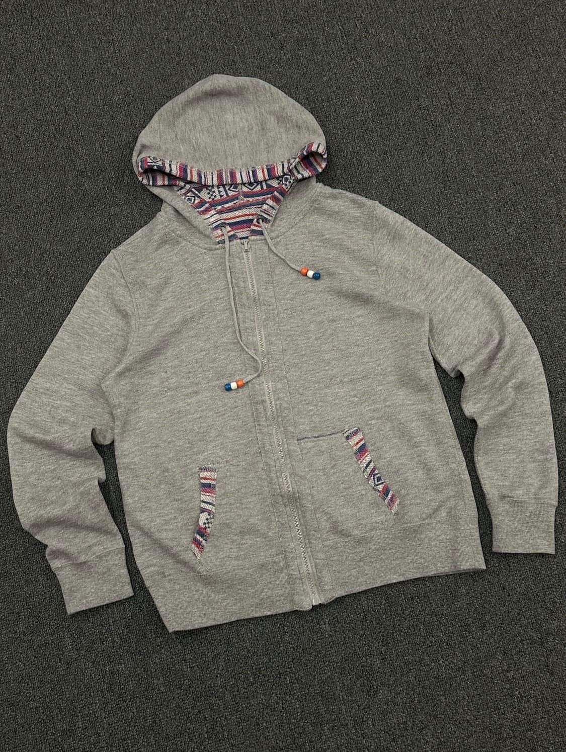 COLZA 빈티지 리버시블 에스닉 패턴 후드집업 상품이미지1