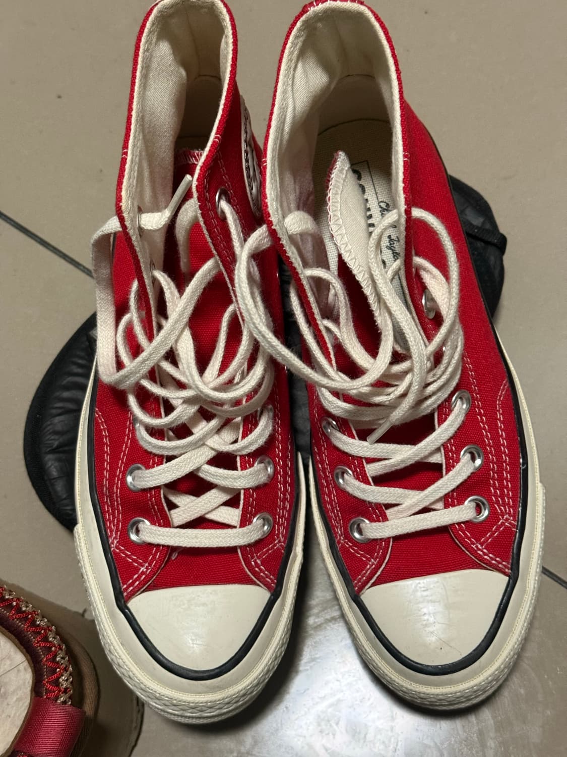 스튜디오니콜슨 도브, 척테일러 하이 레드, 컨버스 하이 화이트 상품이미지2