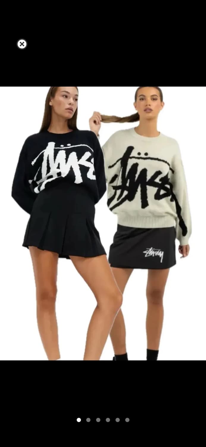 스투시 스탁 스웨터 크림색 상품이미지1