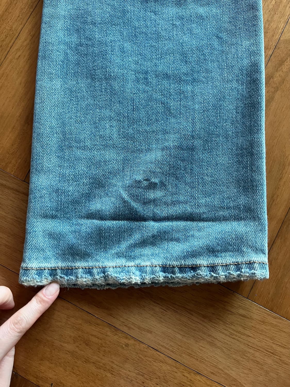 DISTRESSED KNEE JEANS, BLUE 상품이미지8