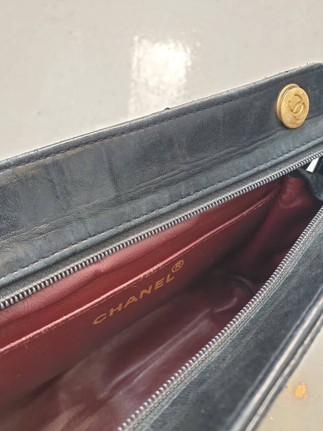 샤넬 빈티지 쉐브론 램스킨 숄더백 상품이미지8