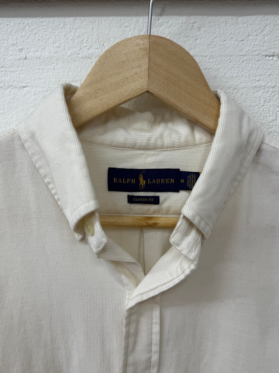 폴로 화이트 코듀로이 셔츠(T20) 상품이미지2