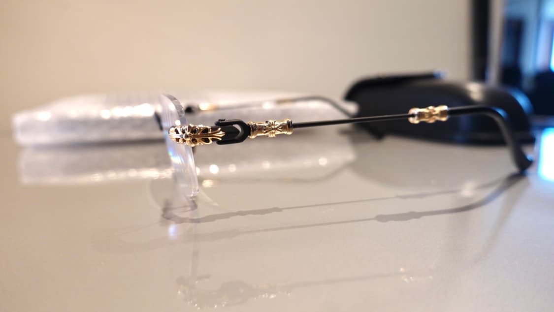 크롬하츠 필스3  블랙/골드 MBK/18KGP 무테안경 상품이미지1