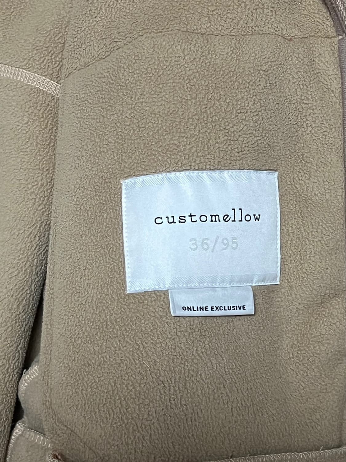 커스텀멜로우 베이지/오렌지 스마일 플리스 후리스 플리스 후드 자켓 95 상품이미지5