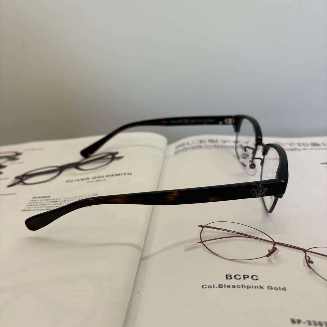 MACOS ADAMAS 브라운 하금테 빈티지안경 상품이미지4