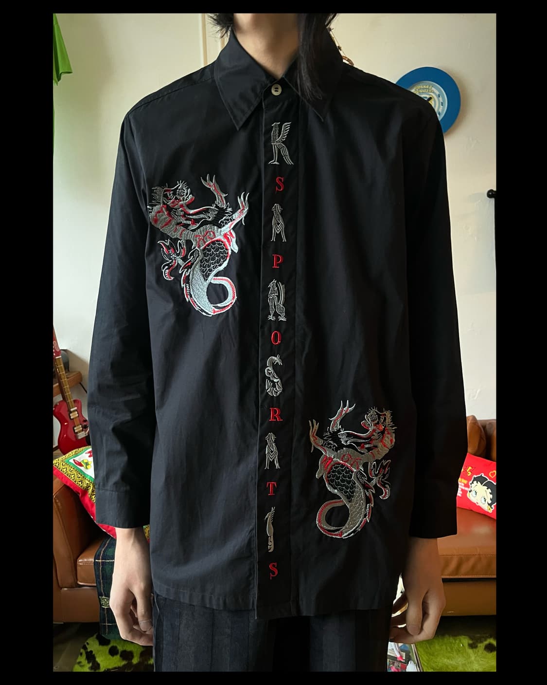 1990s KANSAI SPORTS Old Embroidery Shirt 상품이미지2