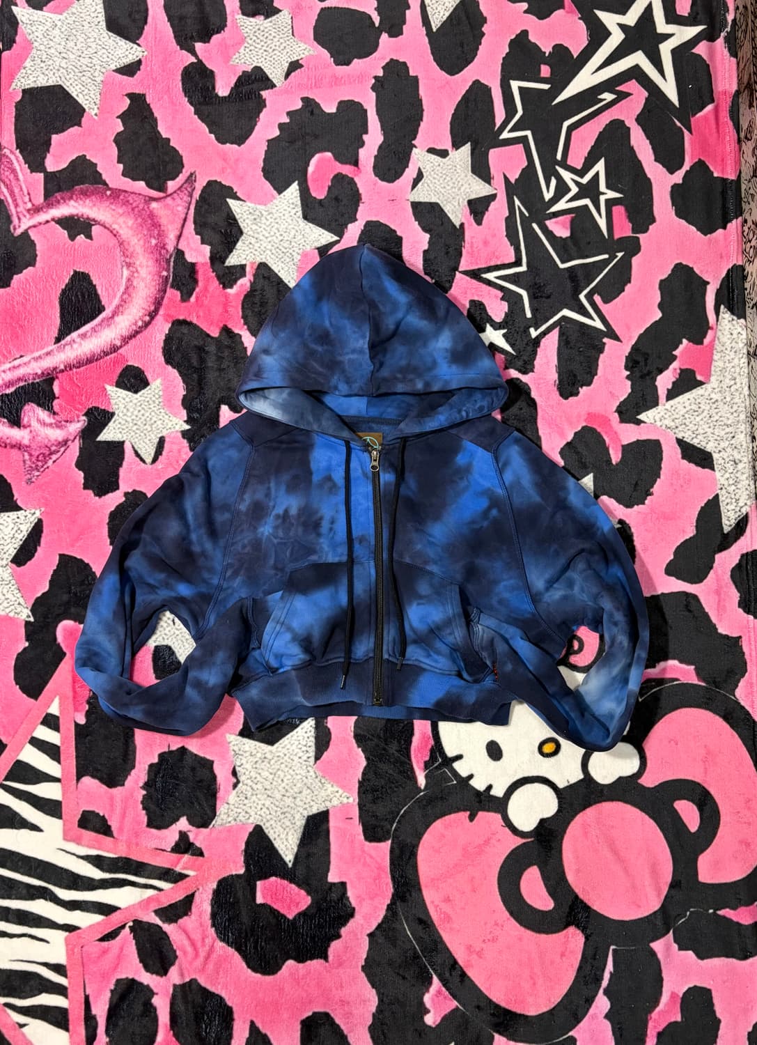 Japanese tie-dye crop hoodie zip-up 상품이미지8