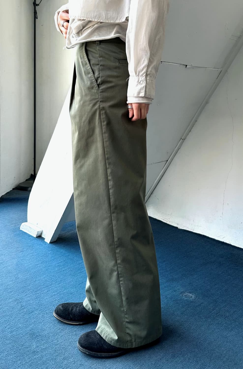Wide design cotton poly pants 상품이미지7