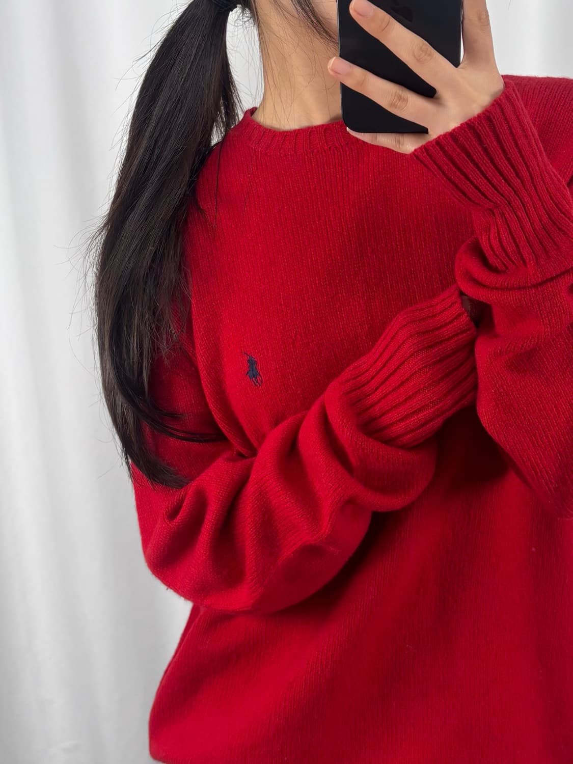 폴로 레드 램스울 니트 상품이미지1