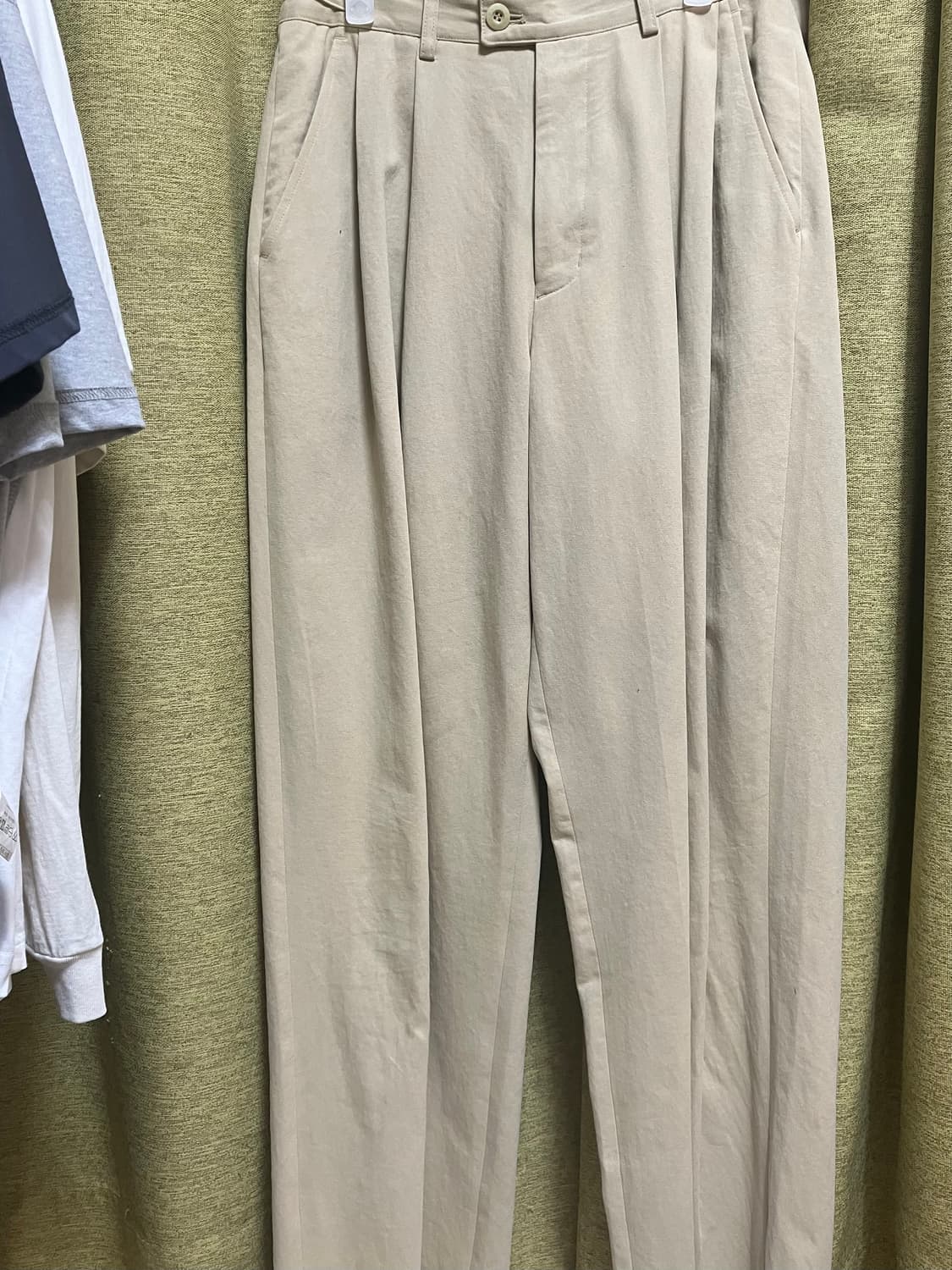 노운 와이드 치노 팬츠 베이지 0 상품이미지2