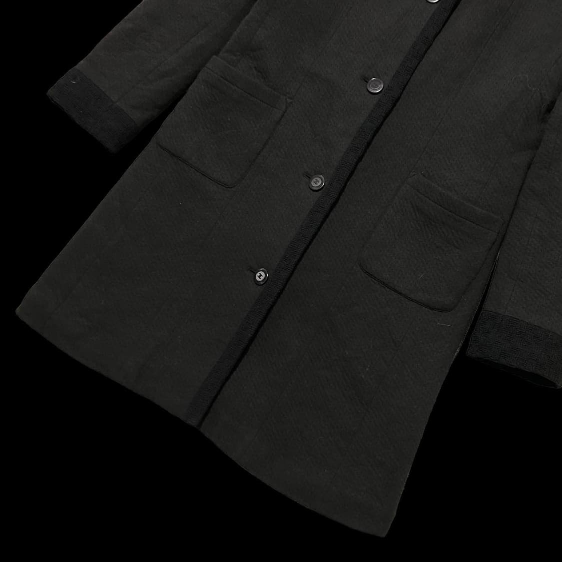 CHANEL 샤넬 논카라 블랙 코트 상품이미지4