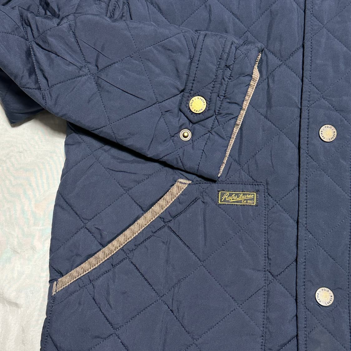 XL 폴로랄프로렌 포니자수 네이비 퀼팅 상품이미지3