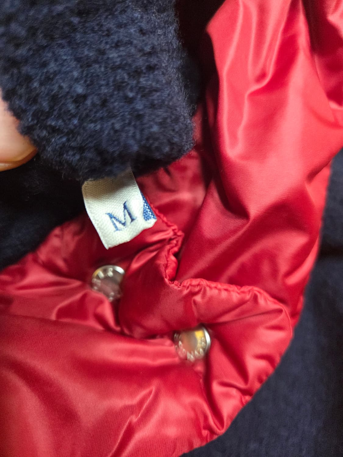 몽클레어 네이비/레드 패딩 니트 상품이미지7