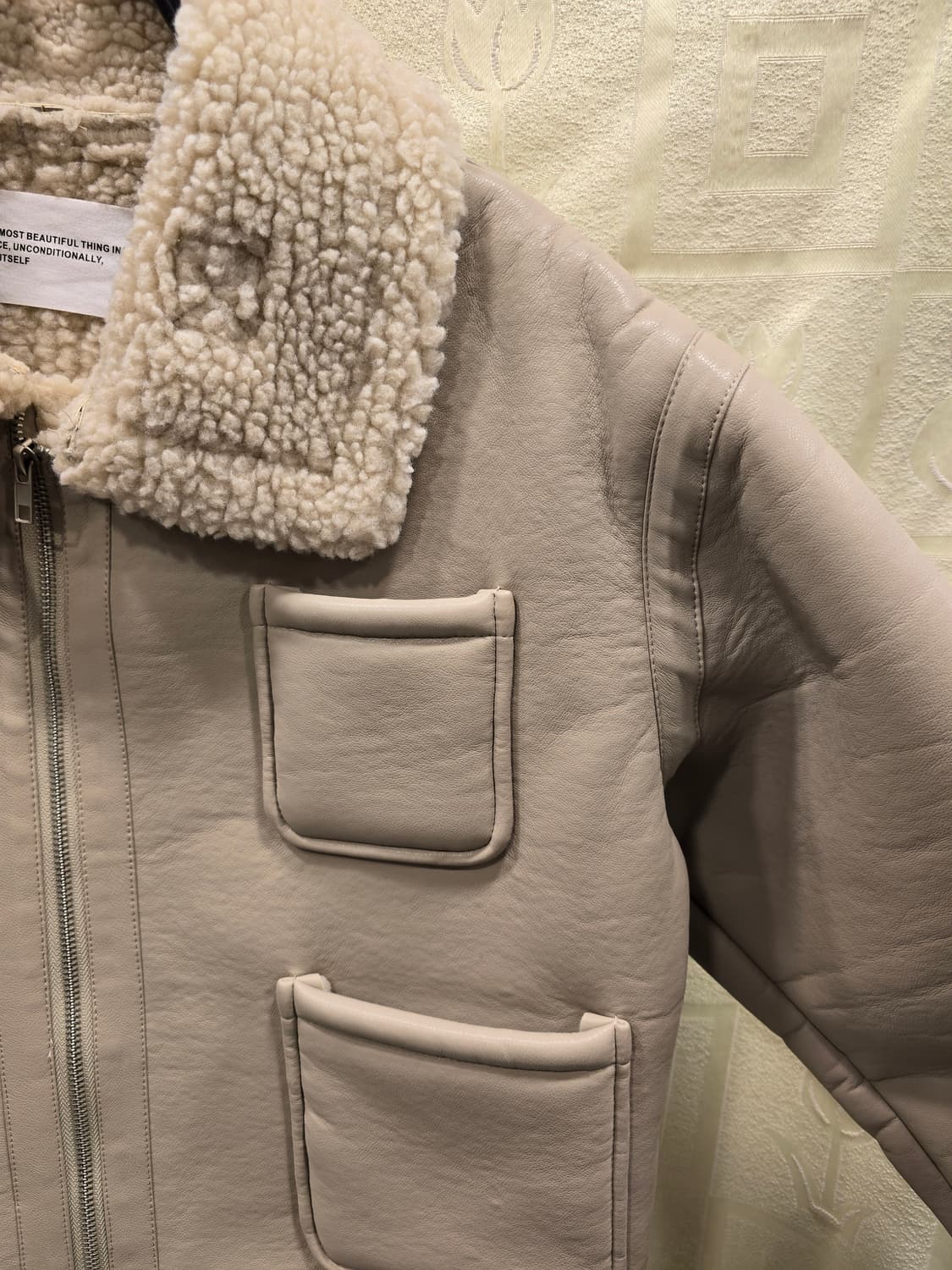 양털 가죽 크롭자켓 66~77 상품이미지3