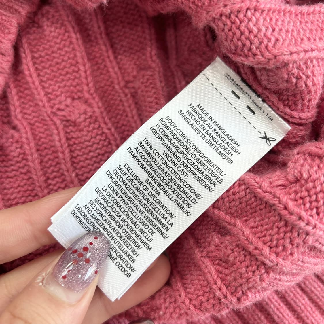 Polo 폴로 핑크 케이블 니트 상품이미지6