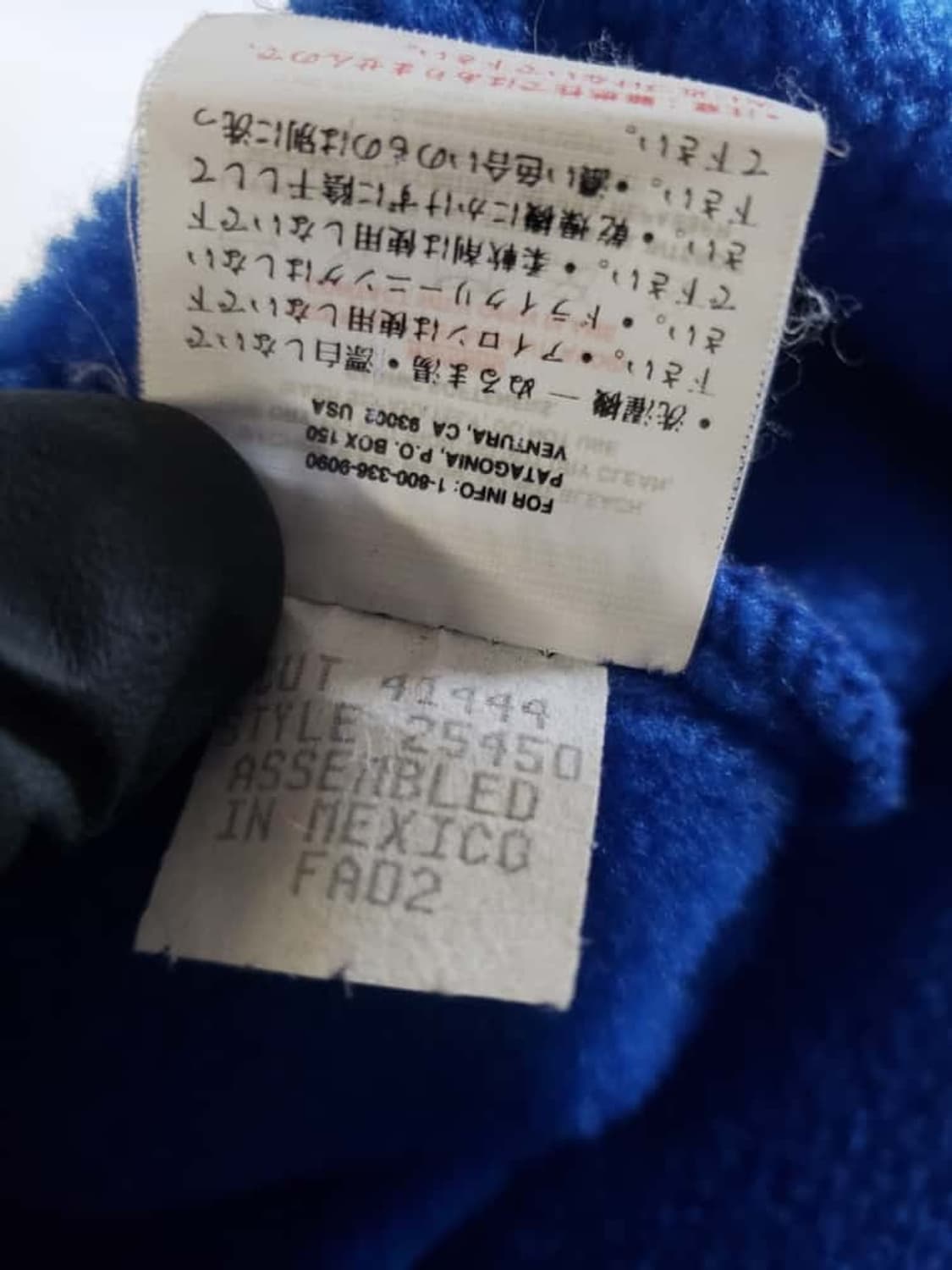 90s 파타고니아 신칠라 스냅-T 블루/그레이 멕시코 상품이미지6