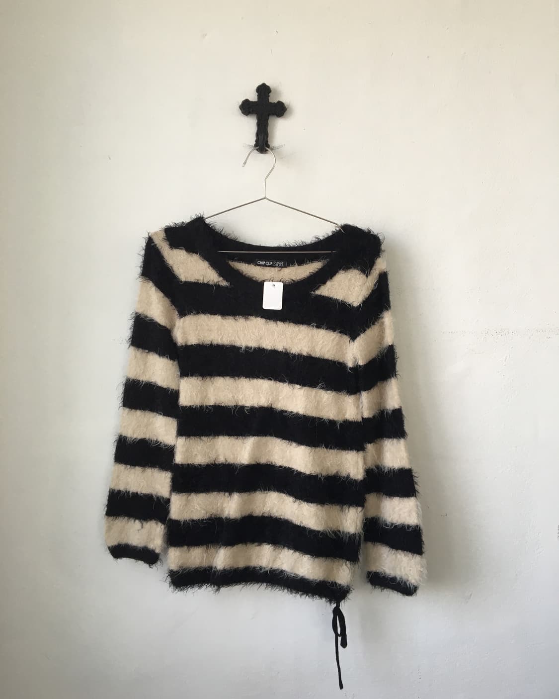 Stripe pattern fluffy knit 상품이미지2