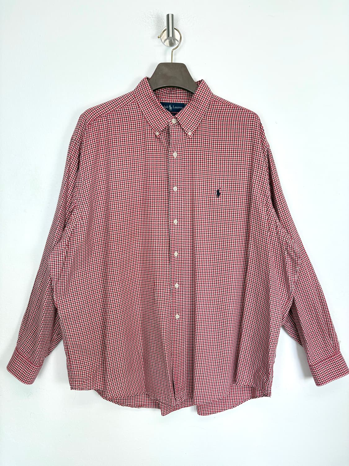[5XL]POLO 레드체크 긴팔 셔츠 상품이미지2