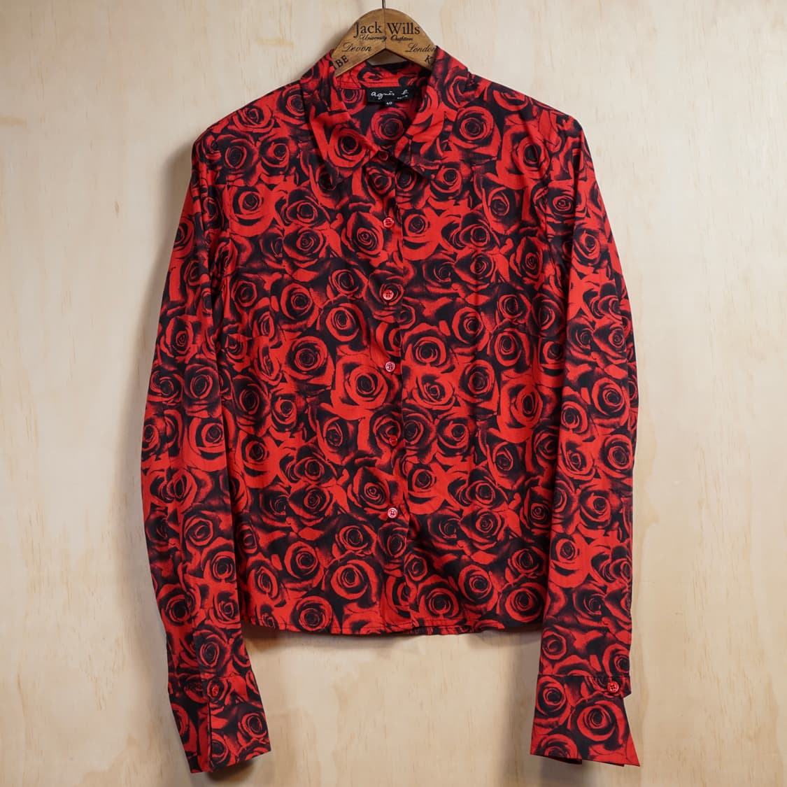 아네스베 로즈 패턴 셔츠 상품이미지2