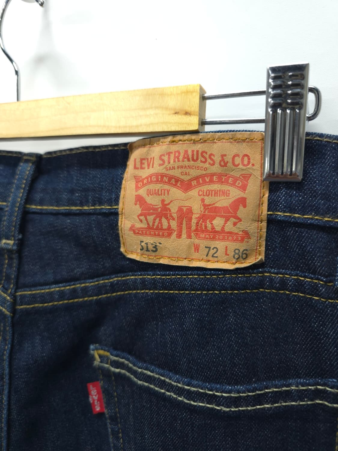 리바이스 513 슬림 스트레이트 진청 데님 팬츠 (30) 상품이미지6