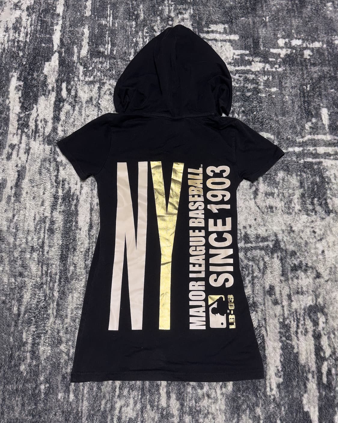 {MLB} NY Yankees Gold Logo Long Hoodie   상품이미지5