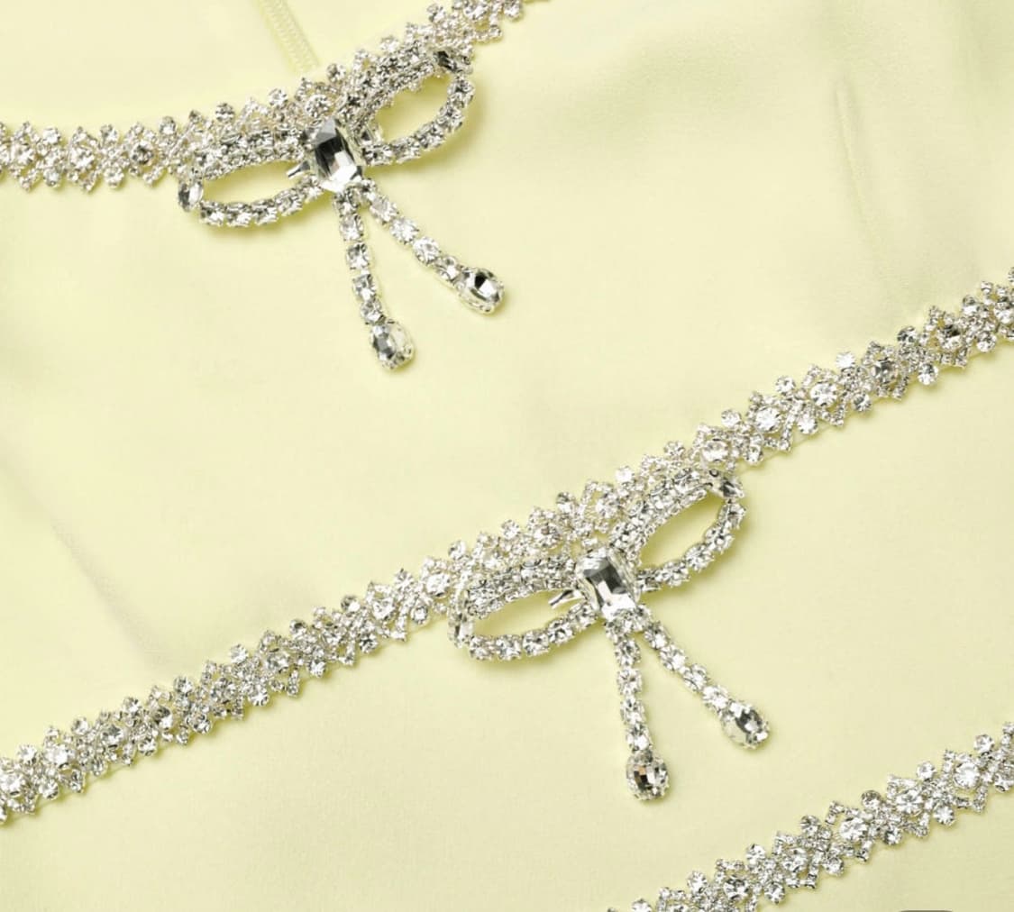 셀프포트레이트 YELLOW CREPE CRYSTAL TRIM MINI 상품이미지6