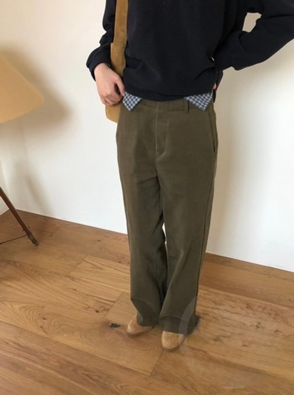 피치 기모 팬츠(카키, M) 상품이미지2