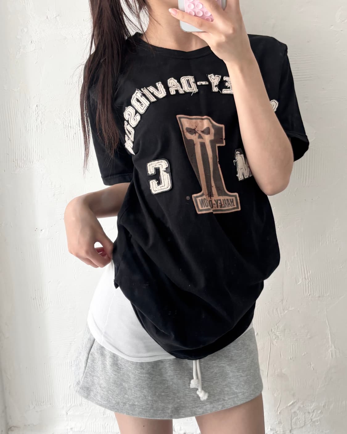 Harley-Davidson 할리데이비슨 블랙로고 반팔 티셔츠 상품이미지1