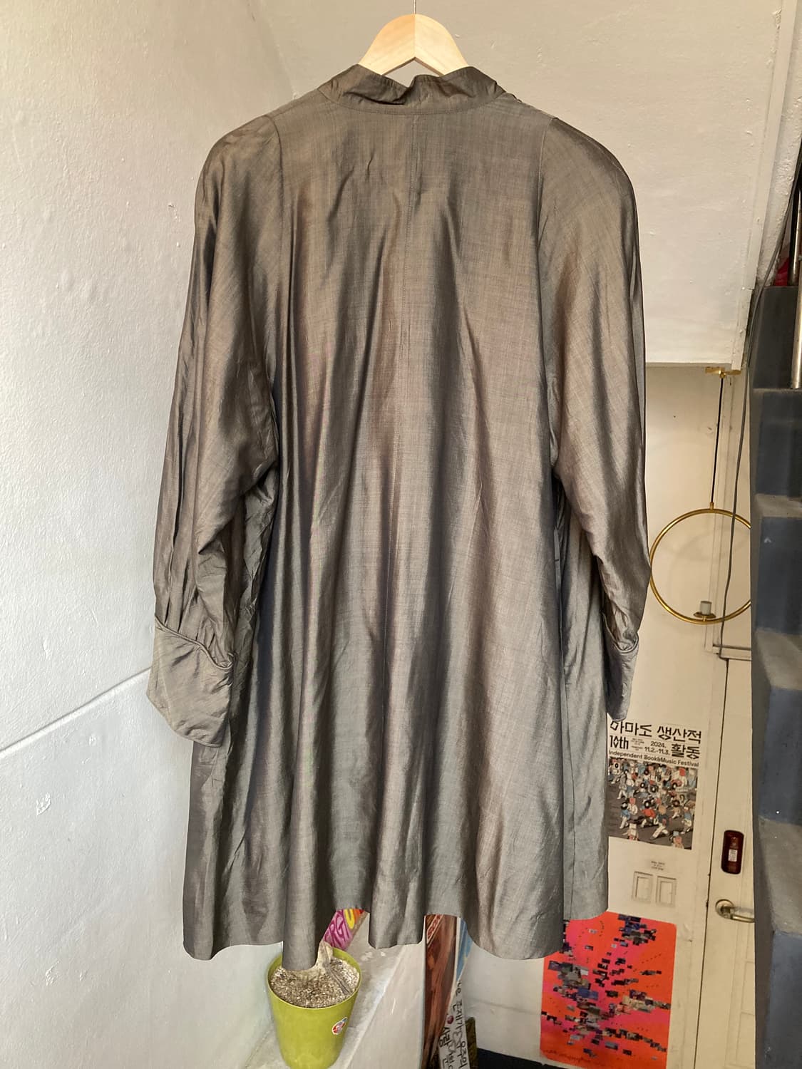 빈티지 실키 브라운 코트 상품이미지5