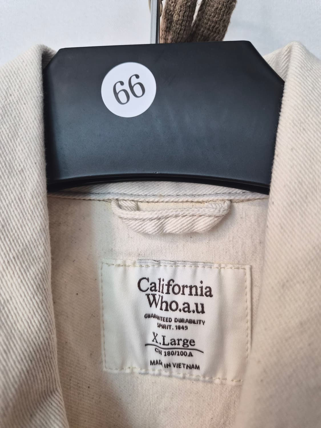 후아유 캘리포니아 코튼 트러커 자켓 (아이보리/XL) 상품이미지4