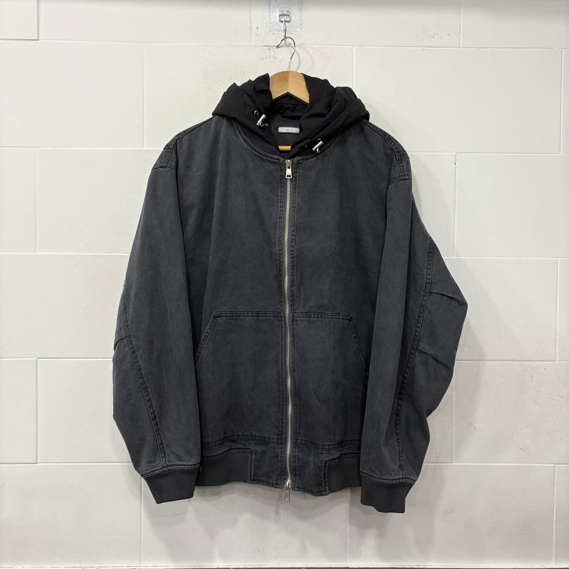 빈티지 후드 데님 봄버 자켓 상품이미지1
