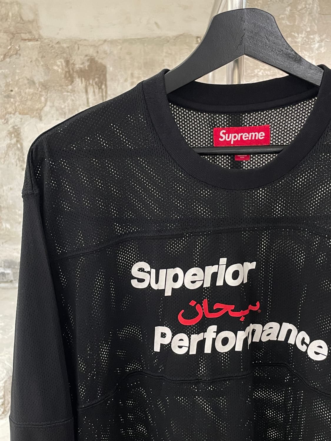 슈프림 25S/S 블랙 아라빅 메쉬 롱 슬리브 상품이미지2