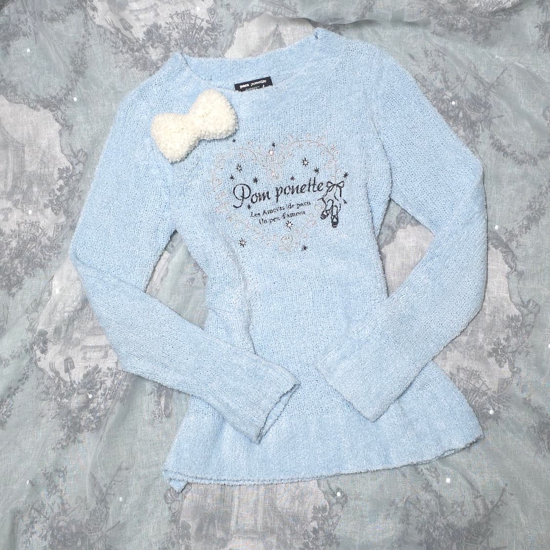 폼포넷 pomponette 니트 하트 큐빅 트랄라라 리즈리사 히메갸루 상품이미지1